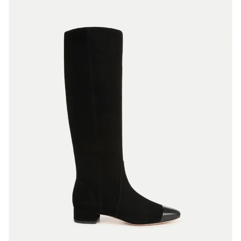New Veronica Beard Cecile Suede Tall Boot Black Sz 9.5